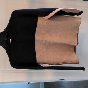 Color Block, Mock Neck, Sweater
